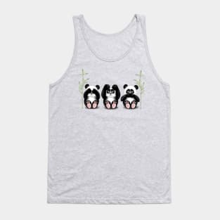 See no evil, hear no evil, speak no evil pandas Tank Top